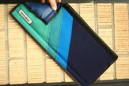 Teal and Blue Striped Top Tube Cover Accessory