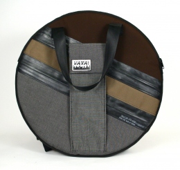 Brown and Tweed Cymbal Backpack Drum Bag