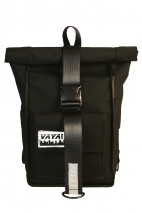 Black Simple Rolltop Backpack