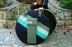 Green and Black Cymbal Backpack Drum Bag
