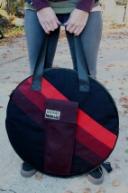 Red and Black Cymbal Backpack Drum Bag