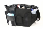 Black and Brown Striped Diaper Bag - MEDI Diaper Bag
