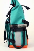 Aqua-Orange Blossom Pannier/ Backpack