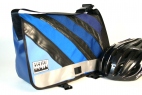 Shades of Blue with Bike Tubes Medi Messenger Bag
